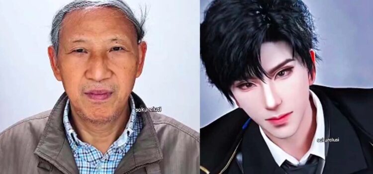 La maquilladora china que transforma a su abuelo en un joven personaje de anime