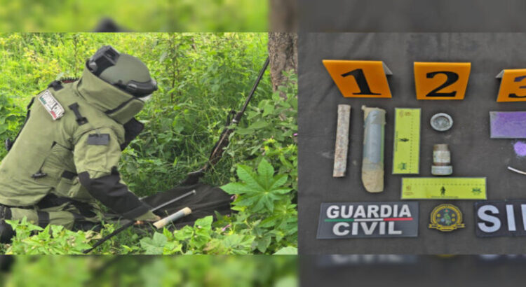 Desactivan artefactos explosivos y aseguran armas en Michoacán