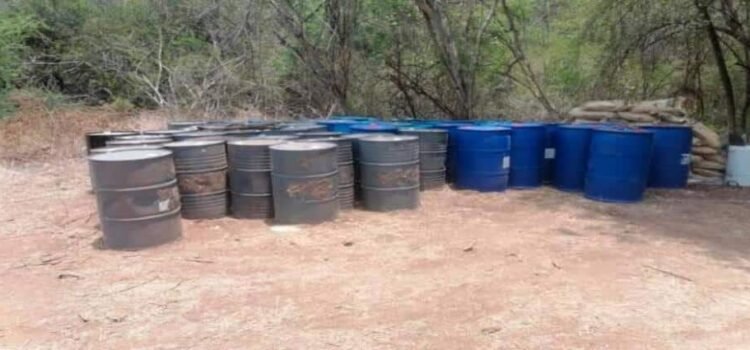 Aseguran área de concentración para la fabricación de drogas sintéticas en Michoacán