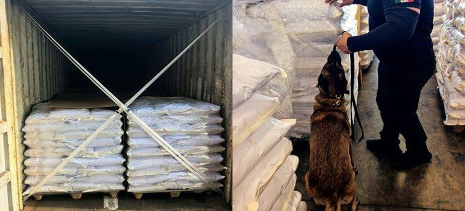 Aseguran 27 mil 200 kilos de ácido tartárico en la aduana de Lázaro Cárdenas